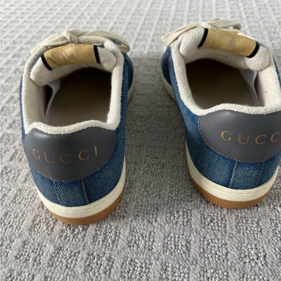 Gucci Men's Blue Denim Screener Sneakers - Picture 3 of 9